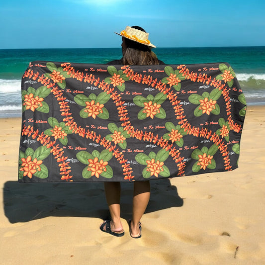 Auli'i Microfiber Suede Jumbo Beach Towel