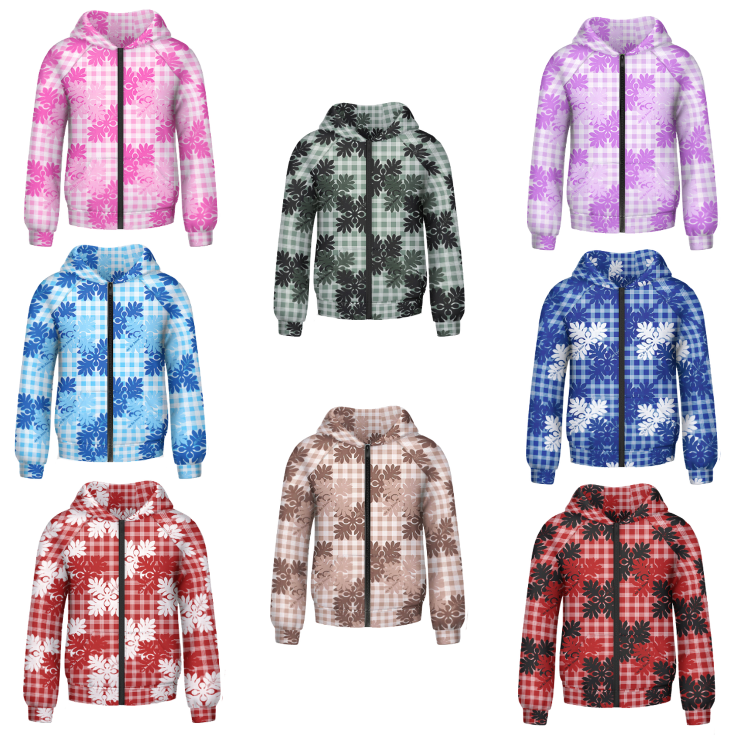 PRE-ORDER ONLY! Ulu Palaka Oversized Zippered Jacket with Hood