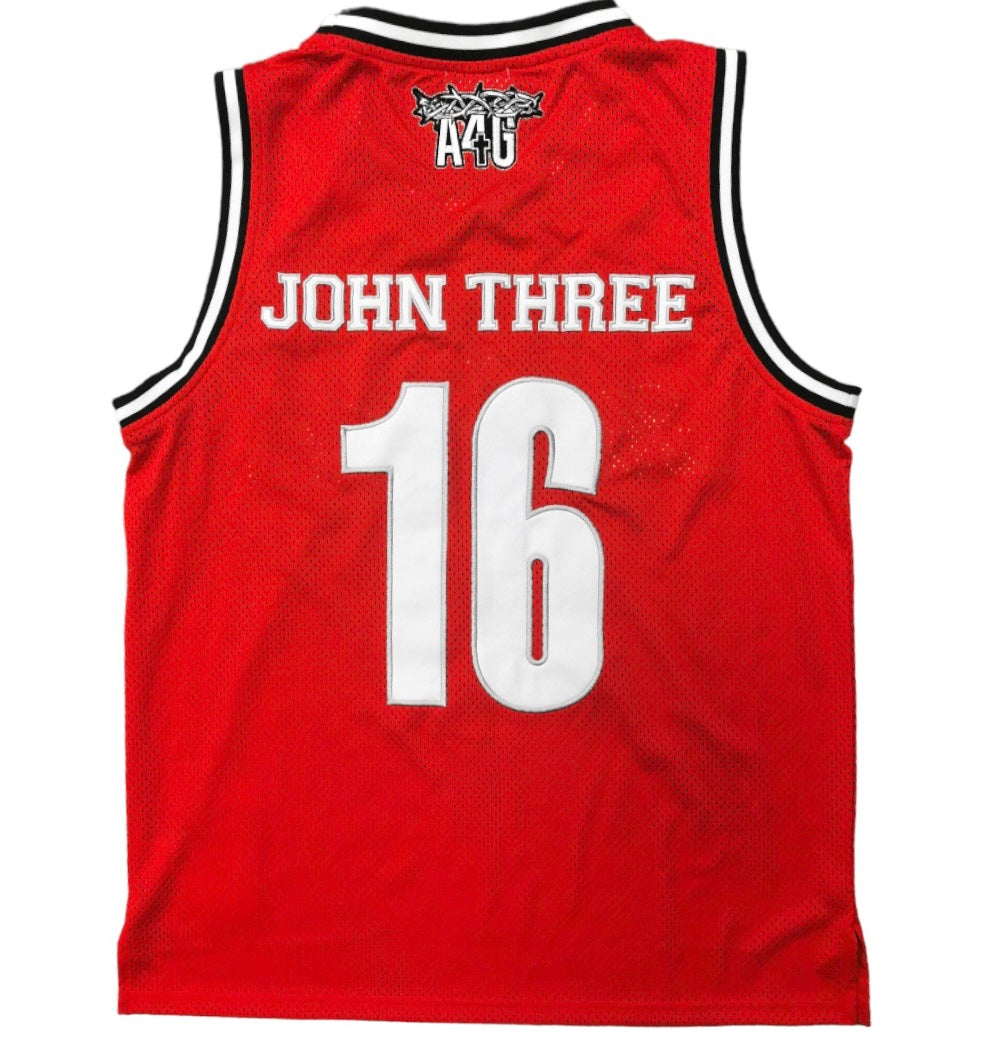 John 3:16 Red Mesh Jersey